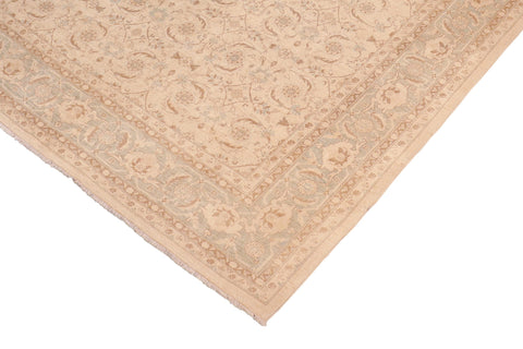 handmade Transitional Kafkaz Beige Green Hand Knotted RECTANGLE 100% WOOL area rug 8' x 10'