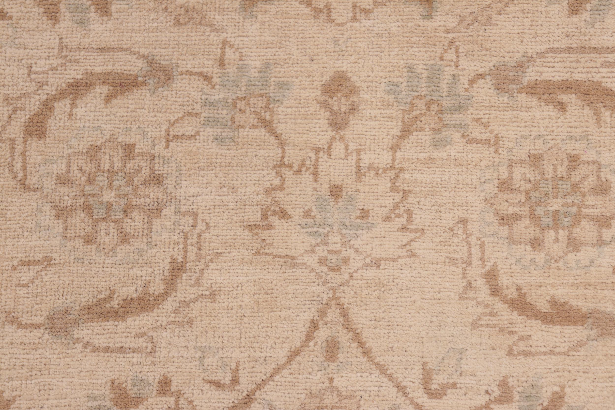 handmade Transitional Kafkaz Beige Green Hand Knotted RECTANGLE 100% WOOL area rug 8' x 10'