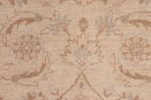 handmade Transitional Kafkaz Beige Green Hand Knotted RECTANGLE 100% WOOL area rug 8' x 10'