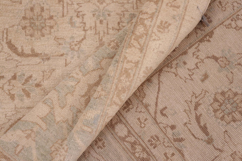 handmade Transitional Kafkaz Beige Green Hand Knotted RECTANGLE 100% WOOL area rug 8' x 10'