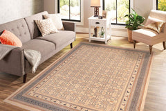 handmade Transitional Kafkaz Beige Lt. Green Hand Knotted RECTANGLE 100% WOOL area rug 8 x 10