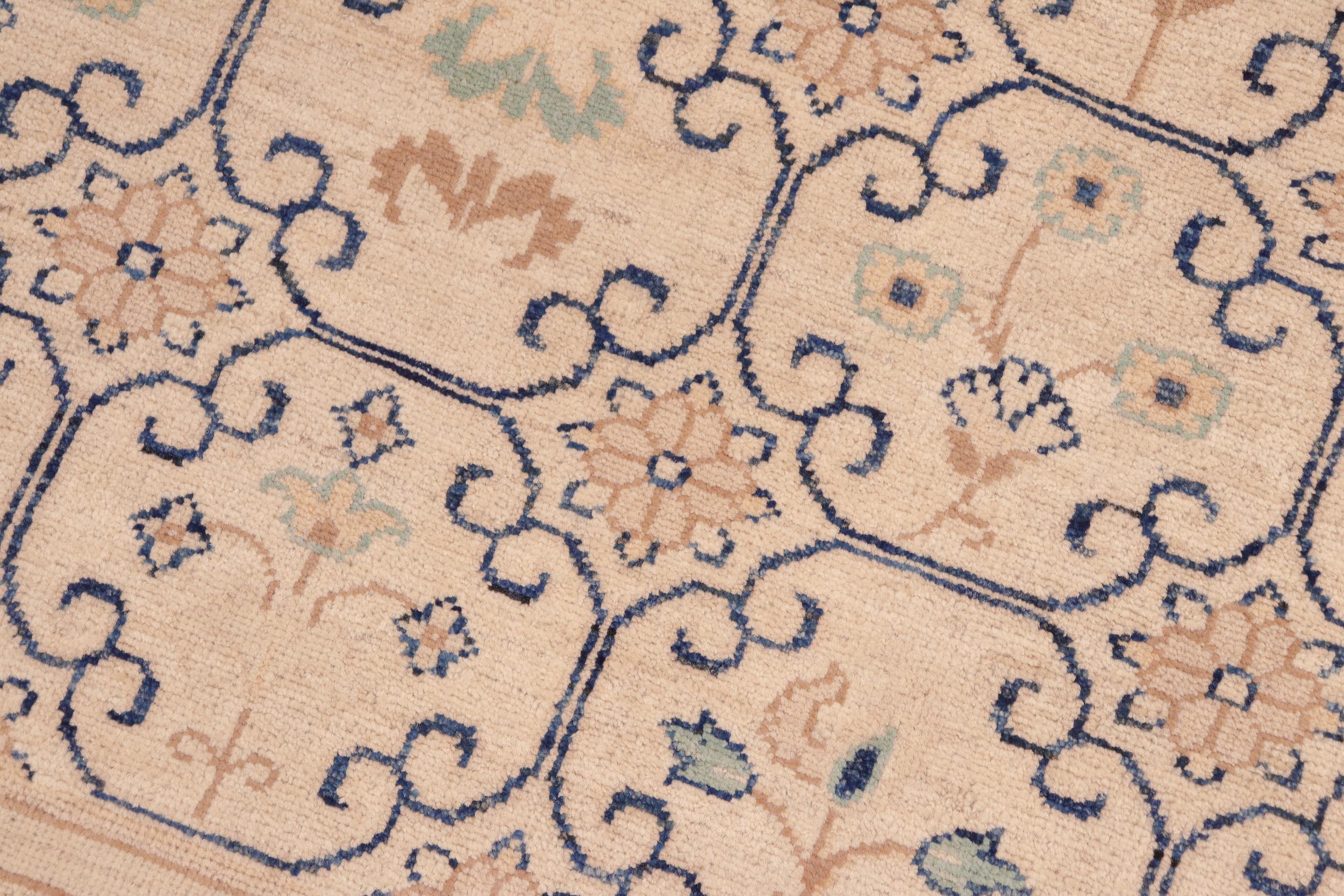 handmade Transitional Kafkaz Beige Lt. Green Hand Knotted RECTANGLE 100% WOOL area rug 8' x 10'