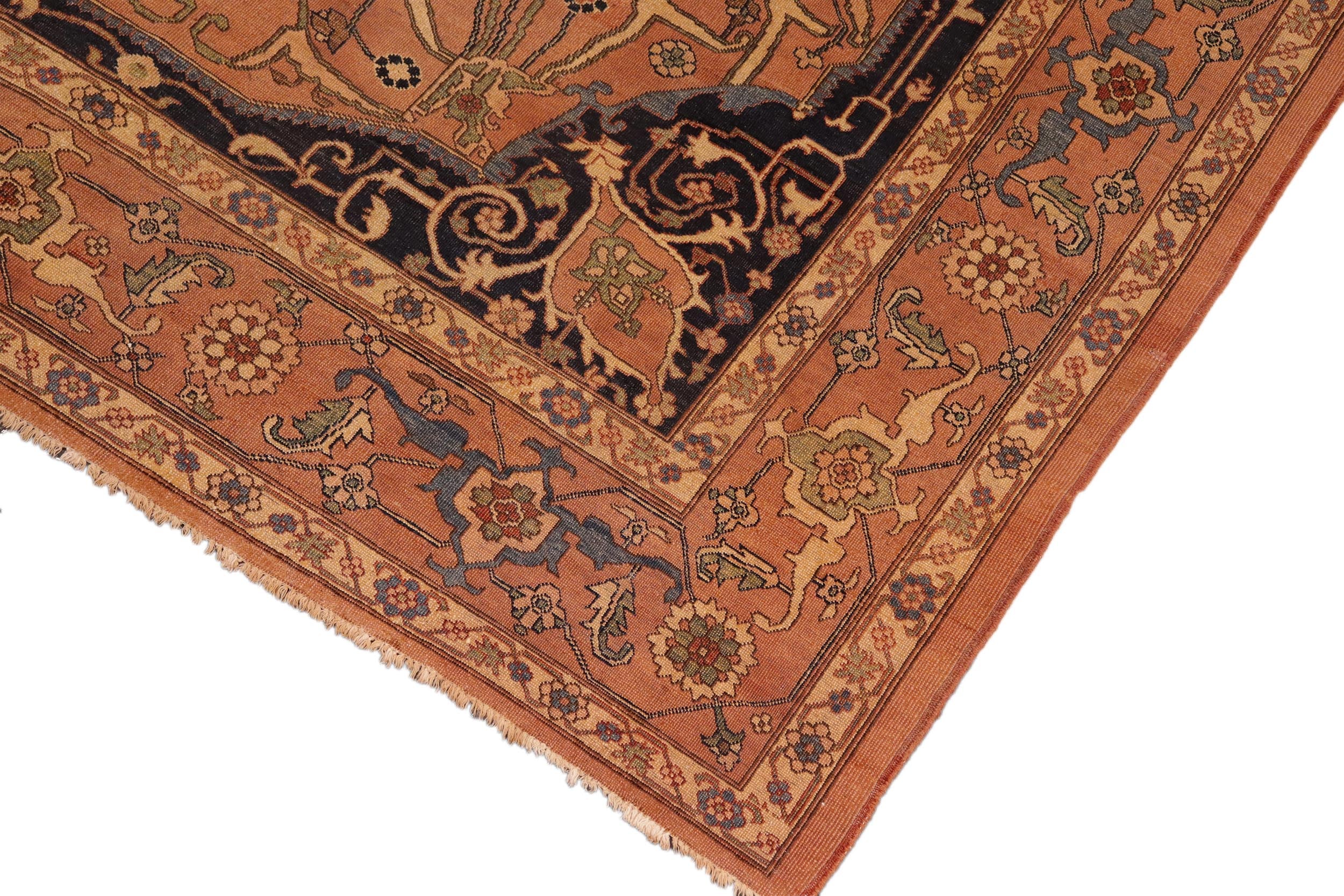 handmade Traditional Antique Rust Rust Hand Knotted RECTANGLE 100% WOOL area rug 8' x 10'