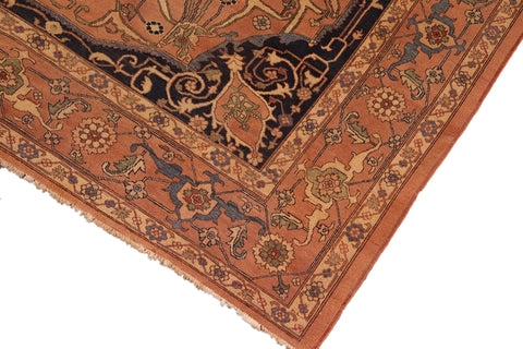 handmade Traditional Antique Rust Rust Hand Knotted RECTANGLE 100% WOOL area rug 8' x 10'