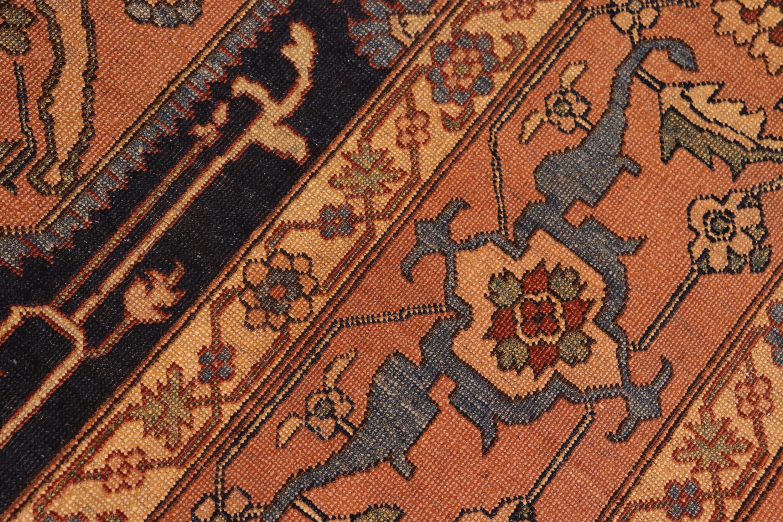 handmade Traditional Antique Rust Rust Hand Knotted RECTANGLE 100% WOOL area rug 8' x 10'