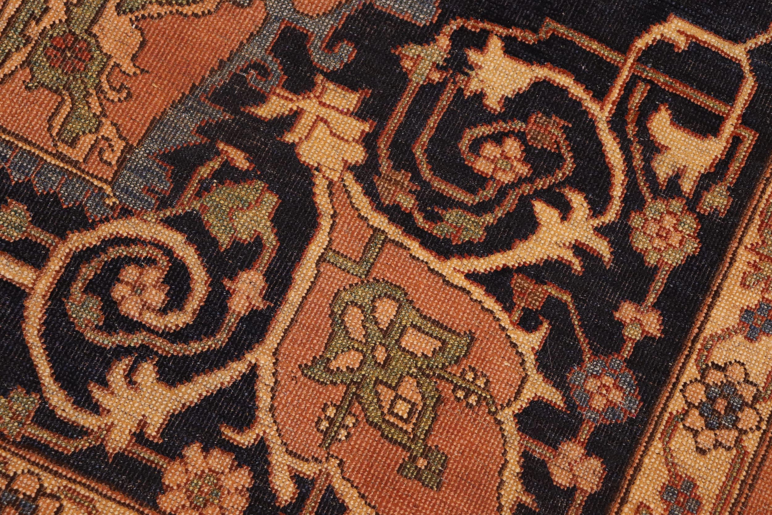handmade Traditional Antique Rust Rust Hand Knotted RECTANGLE 100% WOOL area rug 8' x 10'