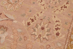 handmade Traditional Lahore Lt. Brown Tan Hand Knotted RECTANGLE 100% WOOL area rug 9' x 12'