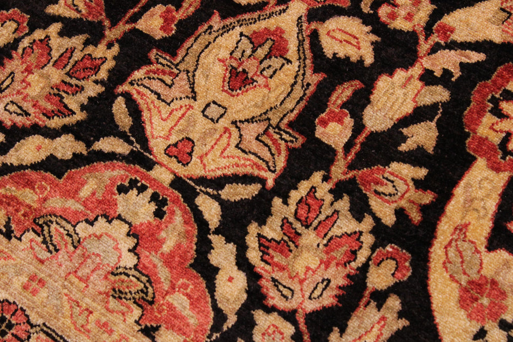 handmade Transitional Lahore Tan Brown Hand Knotted RECTANGLE 100% WOOL area rug 9' x 12'