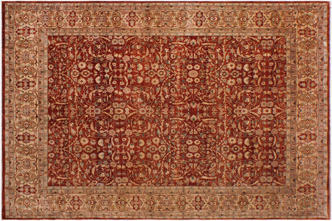 handmade Transitional Lahore Copper Beige Hand Knotted RECTANGLE 100% WOOL area rug 9' x 12'