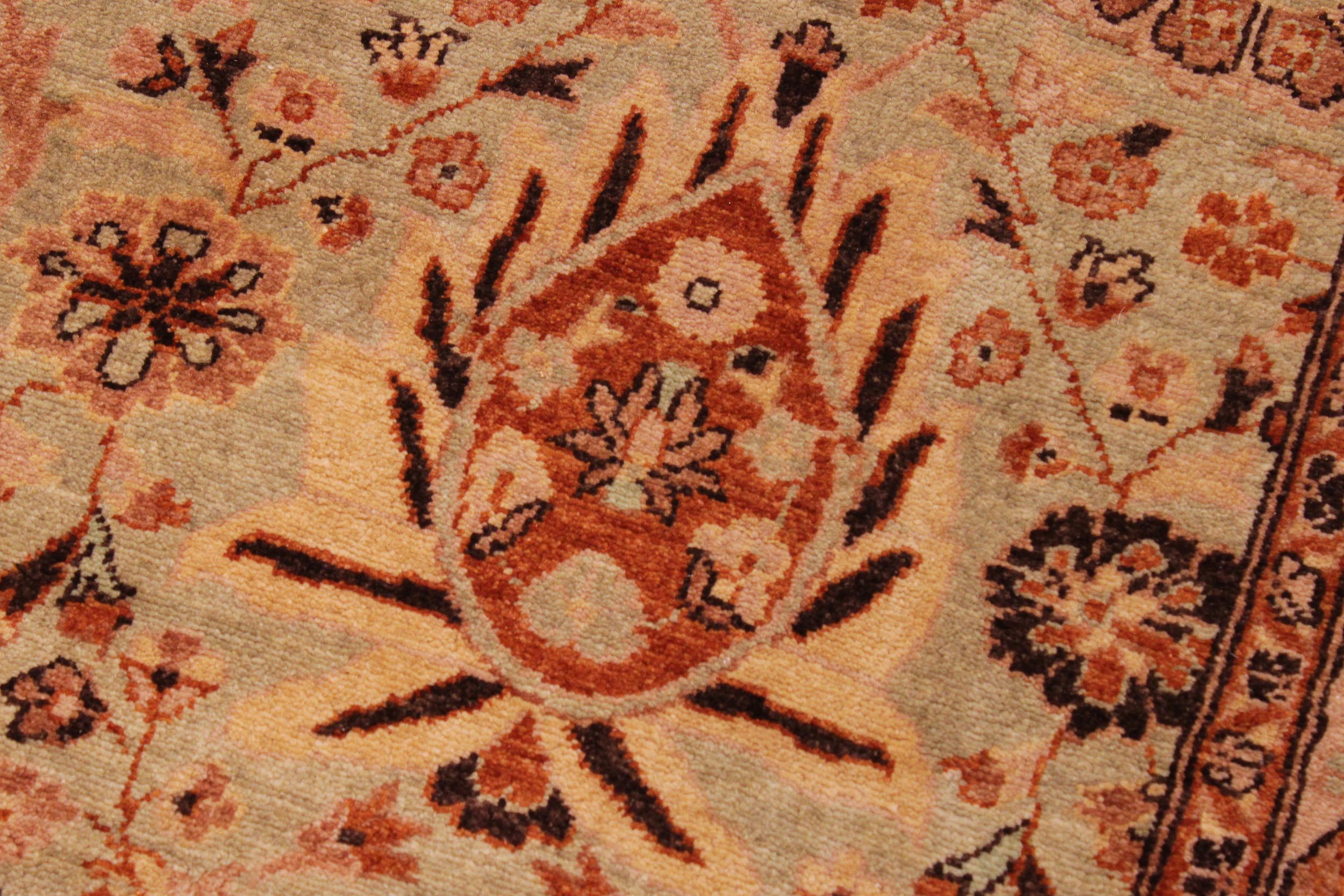 handmade Traditional  Lt. Green Lt. Green Hand Knotted RECTANGLE 100% WOOL area rug 9' x 12'