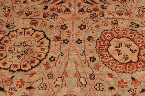 handmade Traditional  Lt. Green Lt. Green Hand Knotted RECTANGLE 100% WOOL area rug 9' x 12'