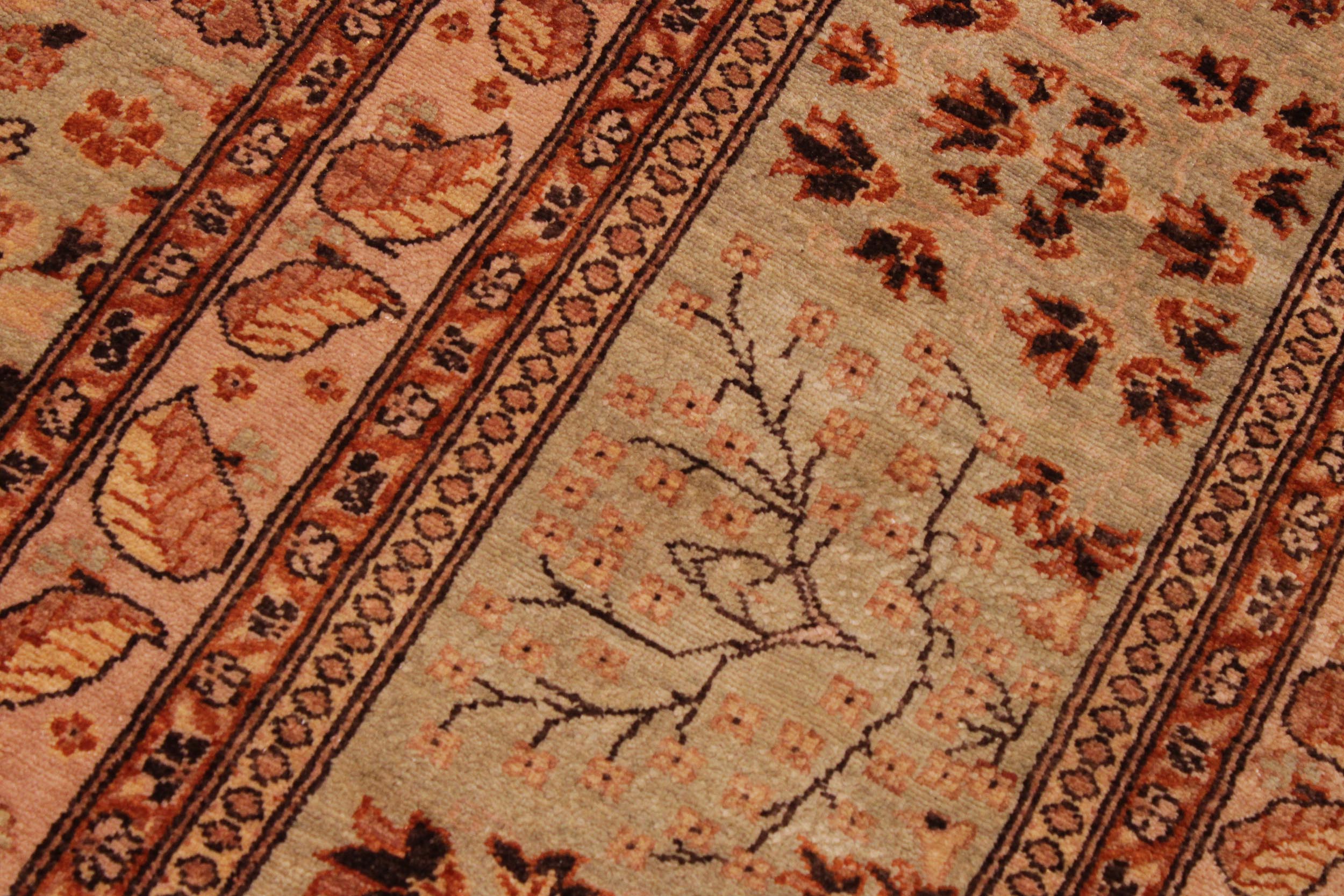 handmade Traditional  Lt. Green Lt. Green Hand Knotted RECTANGLE 100% WOOL area rug 9' x 12'