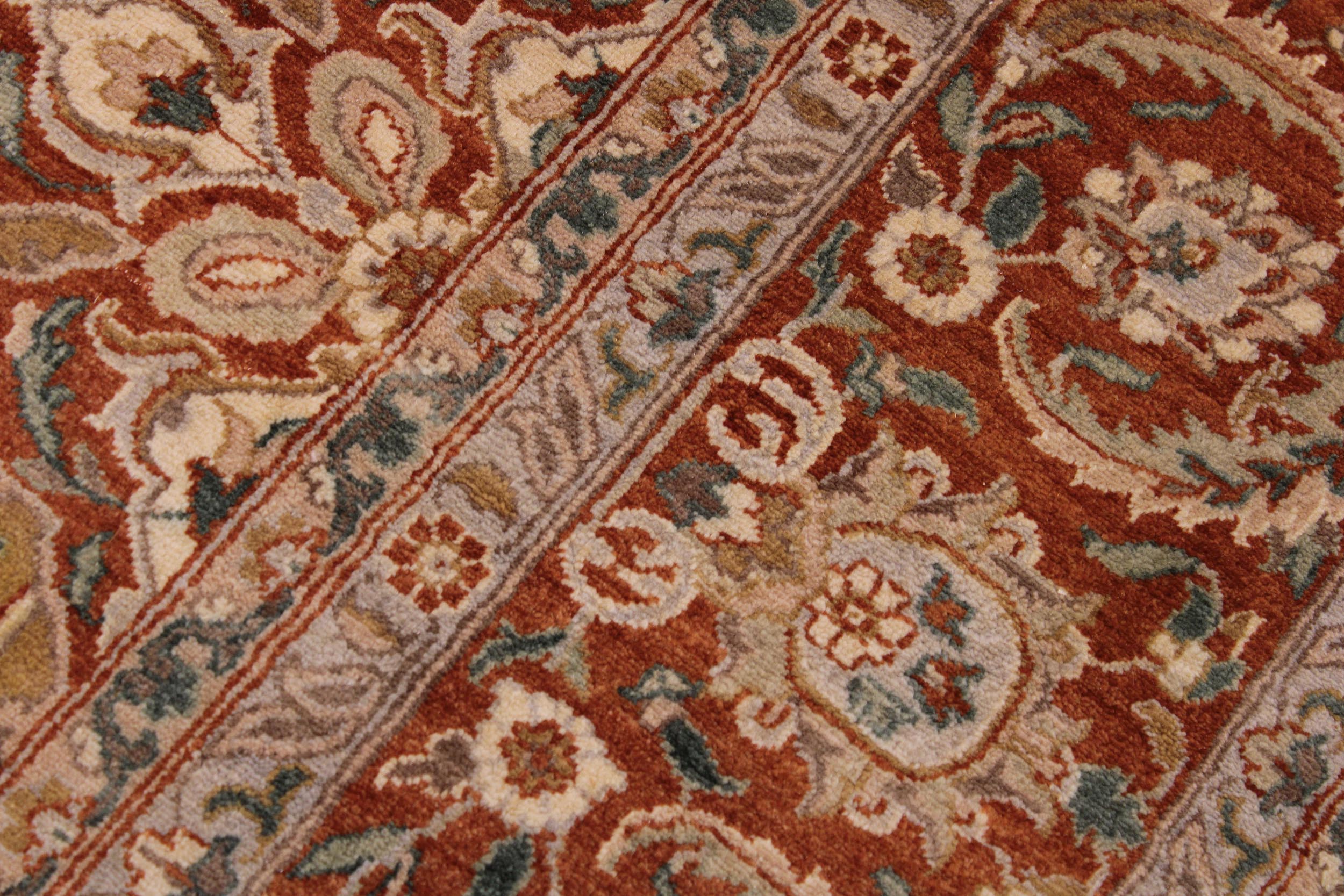 handmade Traditional  Gold Rust Hand Knotted RECTANGLE 100% WOOL area rug 9' x 12'