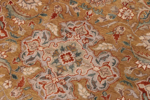 handmade Traditional  Gold Rust Hand Knotted RECTANGLE 100% WOOL area rug 9' x 12'