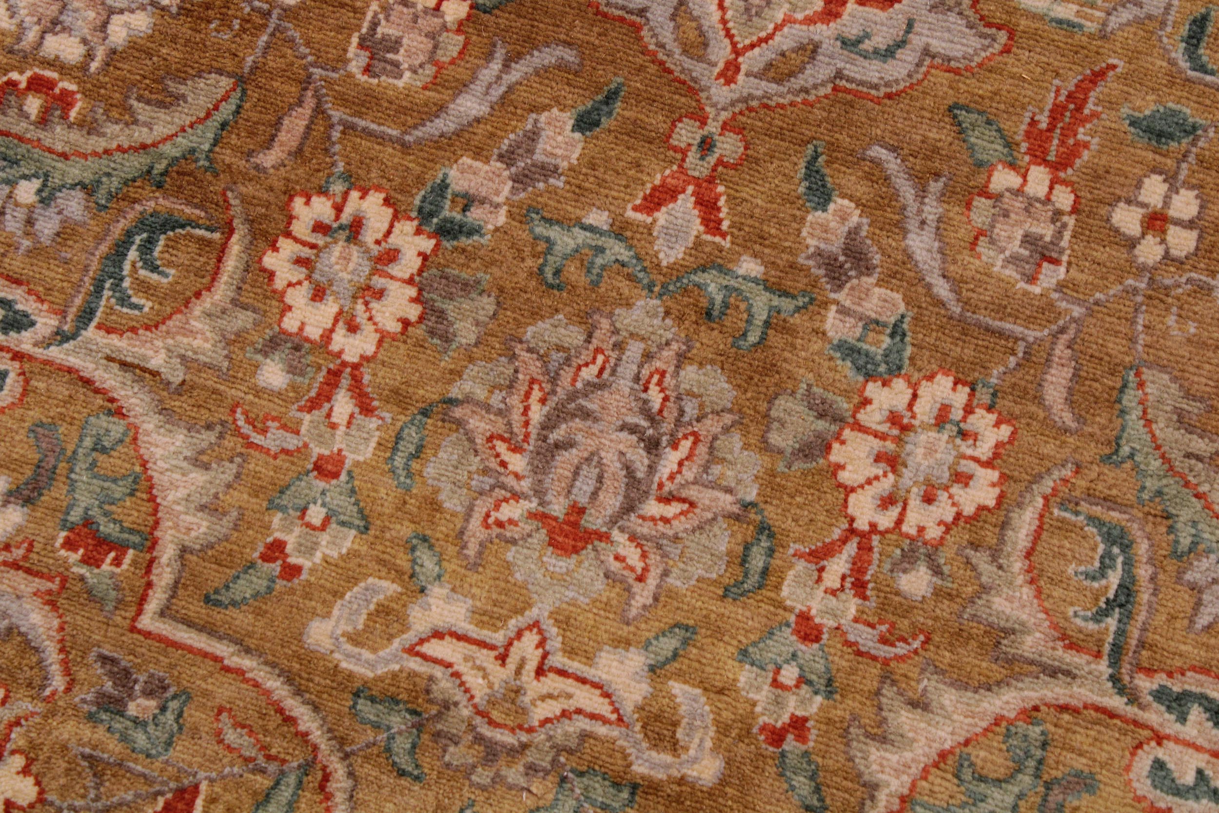 handmade Traditional  Gold Rust Hand Knotted RECTANGLE 100% WOOL area rug 9' x 12'