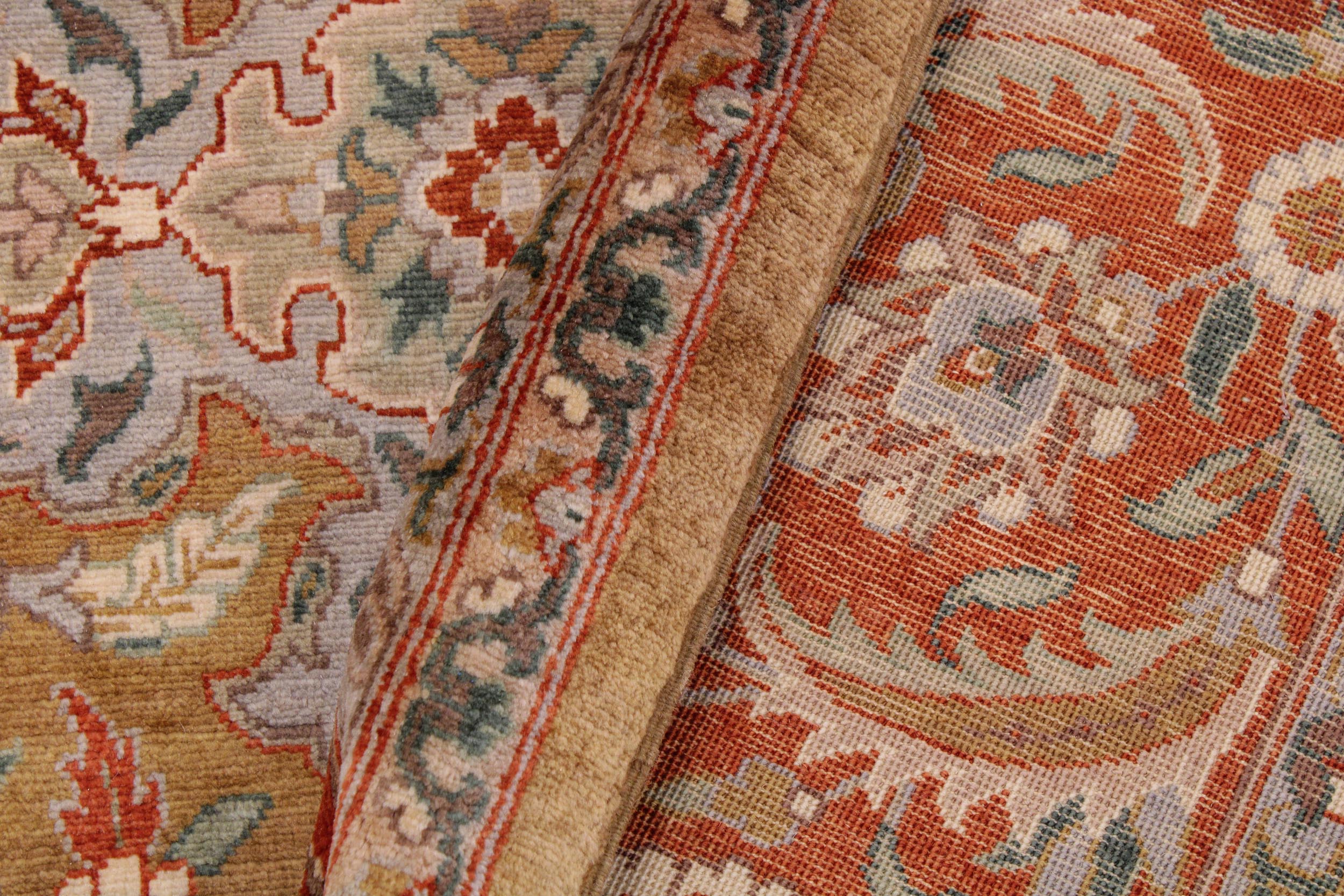 handmade Traditional  Gold Rust Hand Knotted RECTANGLE 100% WOOL area rug 9' x 12'