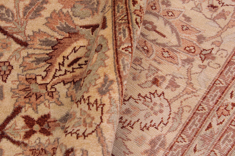 handmade Traditional Kafkaz Gold Lt. Tan Hand Knotted RECTANGLE 100% WOOL area rug 9' x 12'