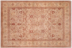 handmade Traditional  Tan Lt. Tan Hand Knotted RECTANGLE 100% WOOL area rug 9' x 12'