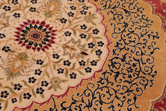 handmade Traditional Design Red Beige Hand Knotted RECTANGLE 100% WOOL area rug 9' x 12'