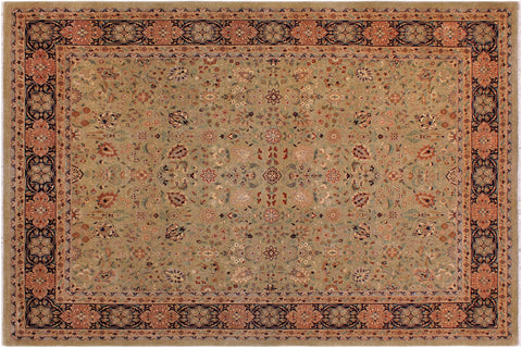 Istanbul Kaye Green/Blue Wool Rug - 9'2'' x 12'1''