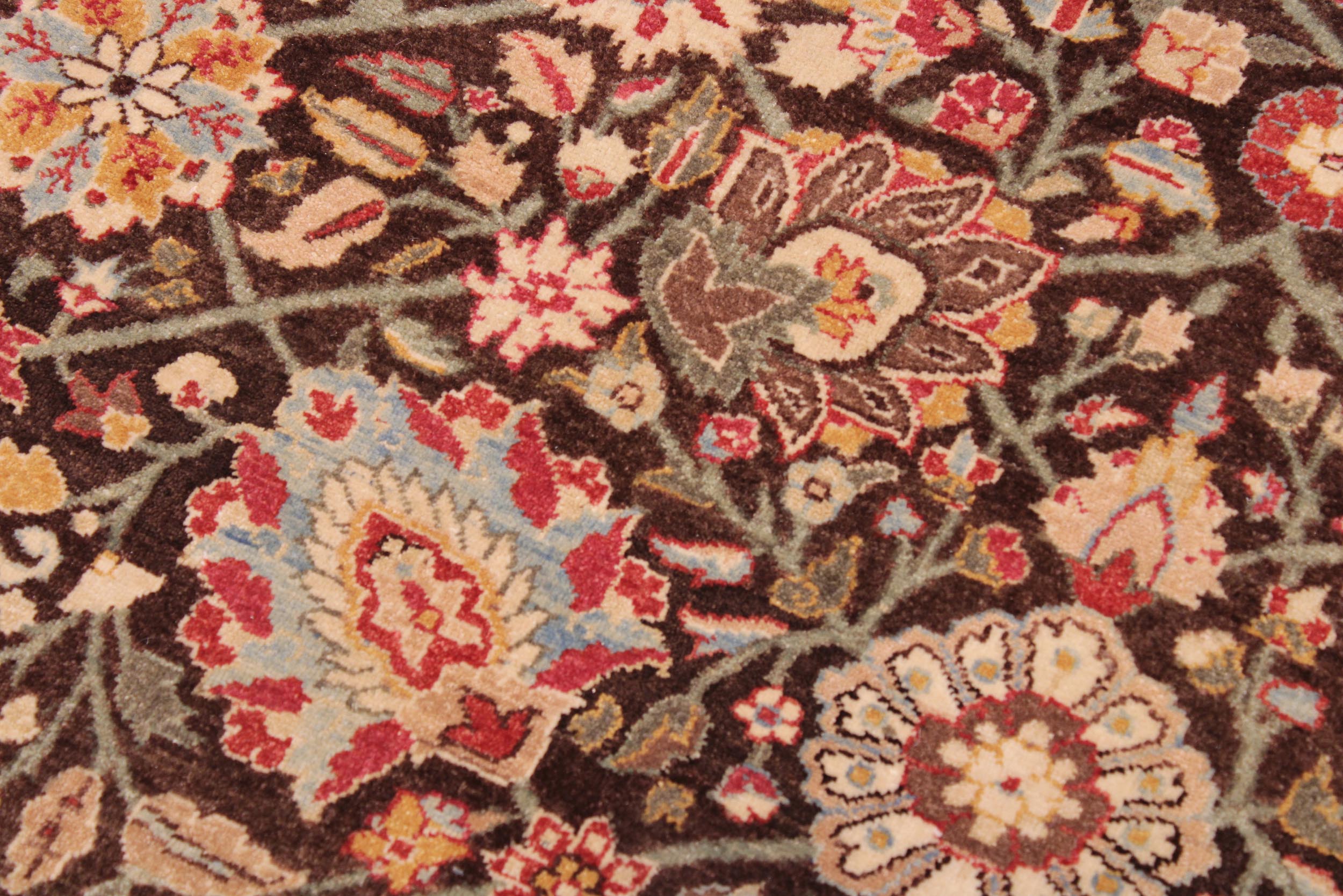handmade Traditional  Beige Brown Hand Knotted RECTANGLE 100% WOOL area rug 9' x 12'