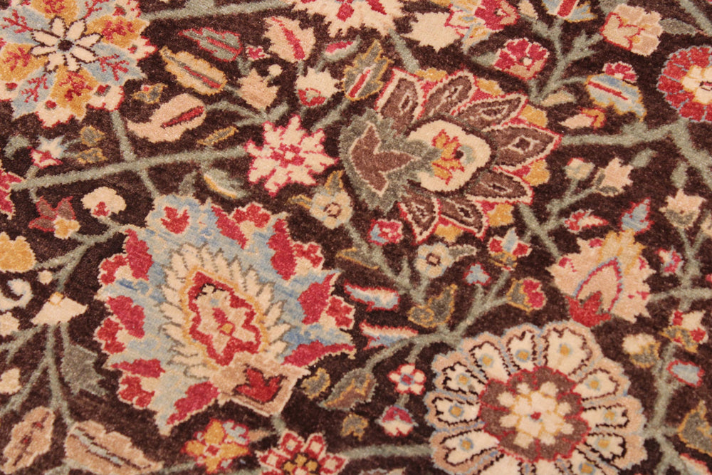 handmade Traditional  Beige Brown Hand Knotted RECTANGLE 100% WOOL area rug 9' x 12'