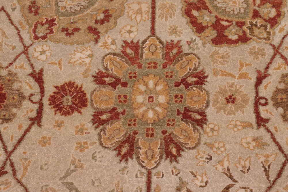 handmade Traditional  Tan Gold Hand Knotted RECTANGLE 100% WOOL area rug 9' x 12'