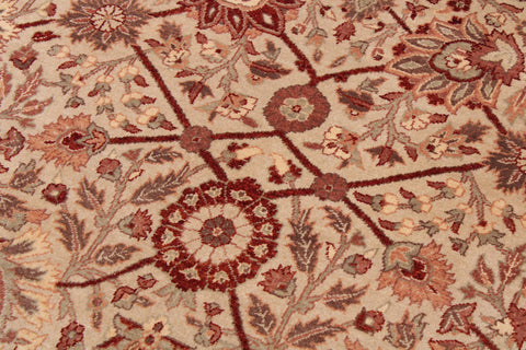 handmade Traditional  Lt. Tan Beige Hand Knotted RECTANGLE 100% WOOL area rug 9' x 12'