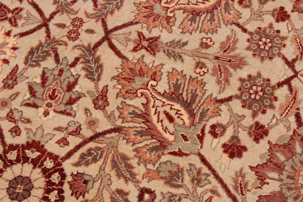 handmade Traditional  Lt. Tan Beige Hand Knotted RECTANGLE 100% WOOL area rug 9' x 12'