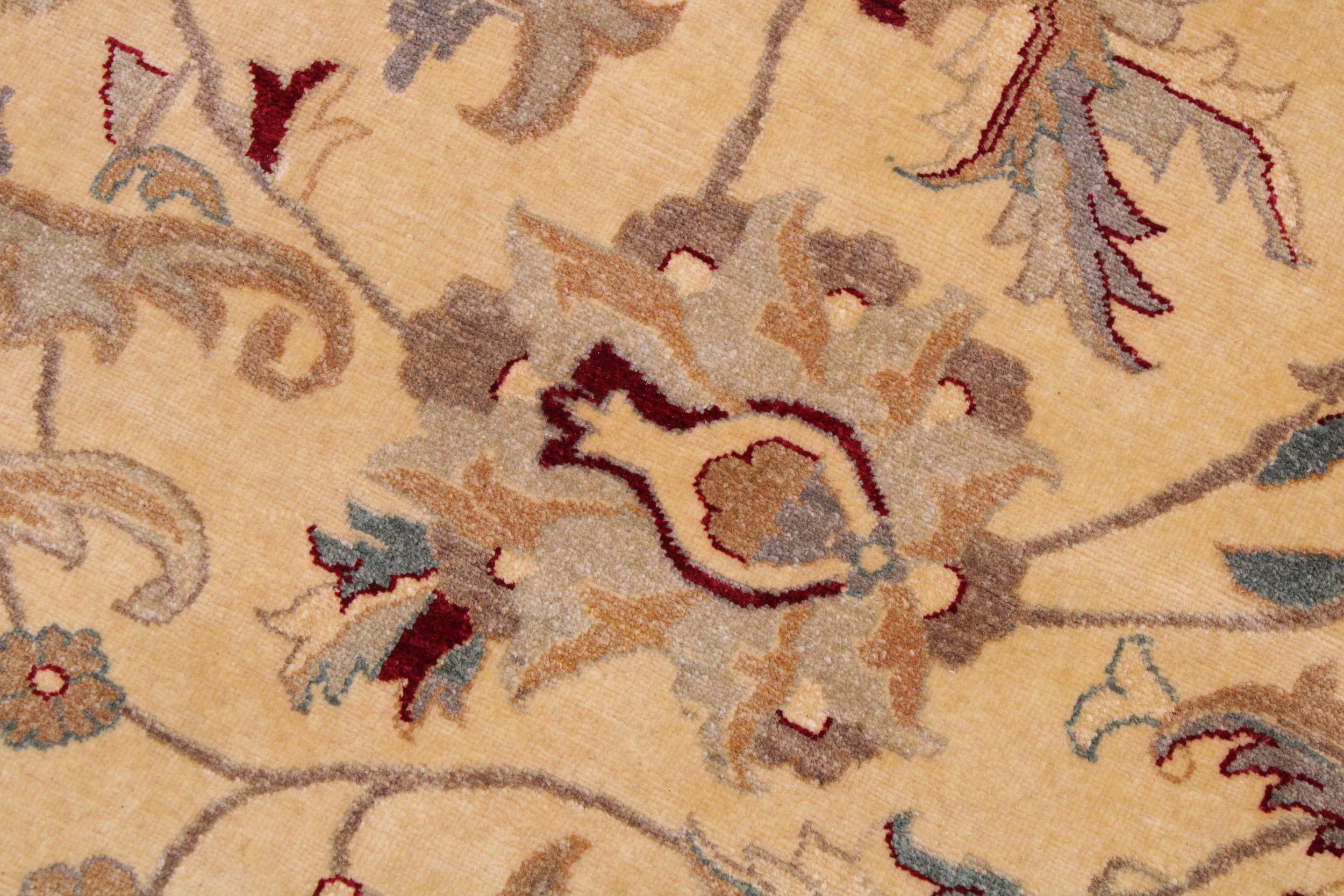 handmade Traditional  Beige Lt. Brown Hand Knotted RECTANGLE 100% WOOL area rug 9' x 12'