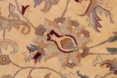 handmade Traditional  Beige Lt. Brown Hand Knotted RECTANGLE 100% WOOL area rug 9' x 12'