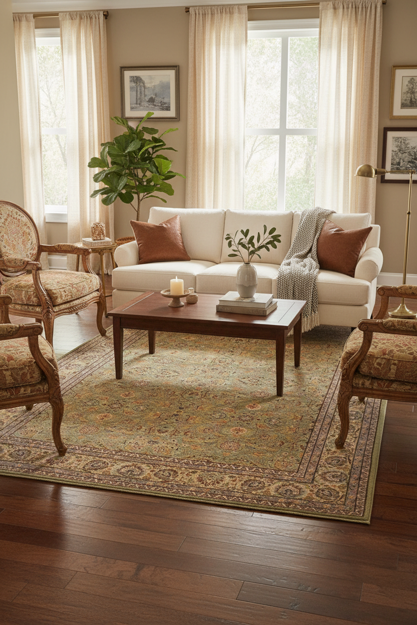 handmade Transitional  Lt. Green Gold Hand Knotted RECTANGLE 100% WOOL area rug 9' x 12'