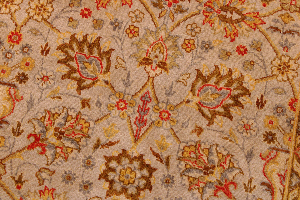 handmade Transitional Design Lt. Gray Gold Hand Knotted RECTANGLE 100% WOOL area rug 9' x 12'