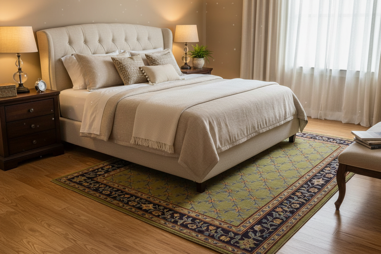 handmade Transitional Kafkaz Lime Green Blue Hand Knotted RECTANGLE 100% WOOL area rug 9' x 12'