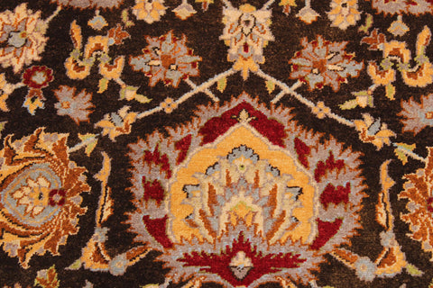 handmade Transitional Lahore Brown Lt. Gray Hand Knotted RECTANGLE 100% WOOL area rug 9' x 12'