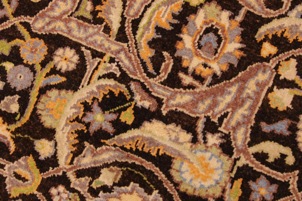 handmade Traditional Design Brown Tan Hand Knotted RECTANGLE 100% WOOL area rug 9' x 12'