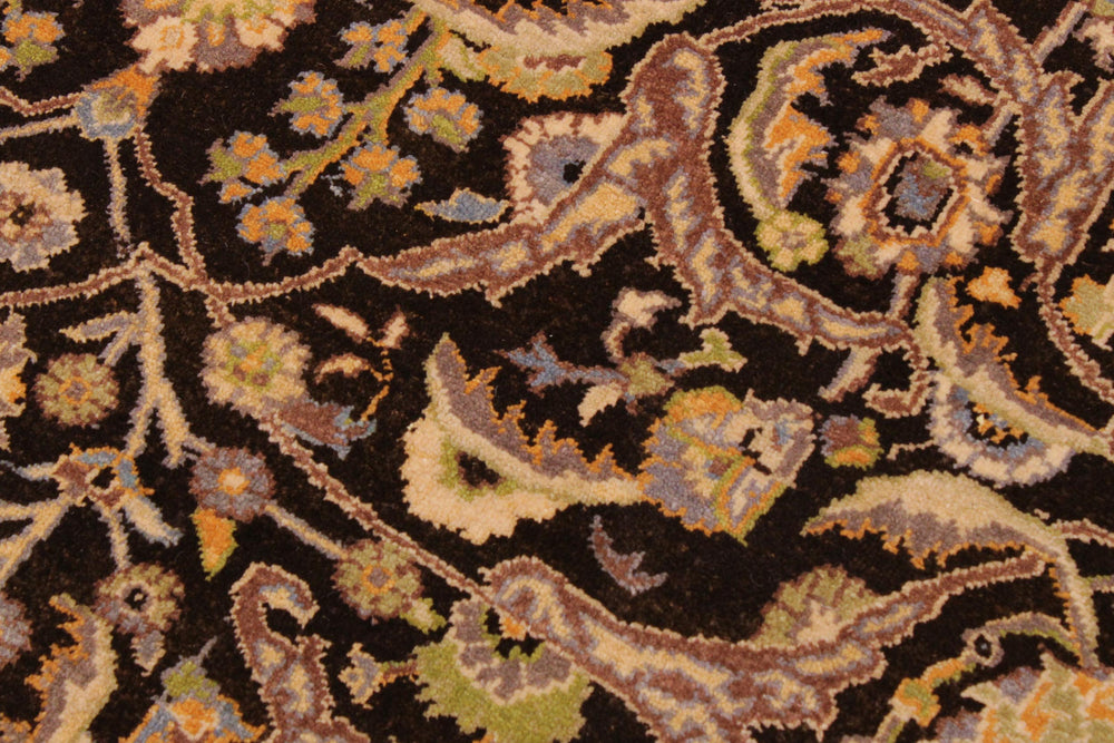 handmade Traditional Design Brown Tan Hand Knotted RECTANGLE 100% WOOL area rug 9' x 12'