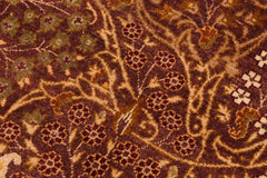handmade Traditional Design Brown Lt. Tan Hand Knotted RECTANGLE 100% WOOL area rug 9' x 12'