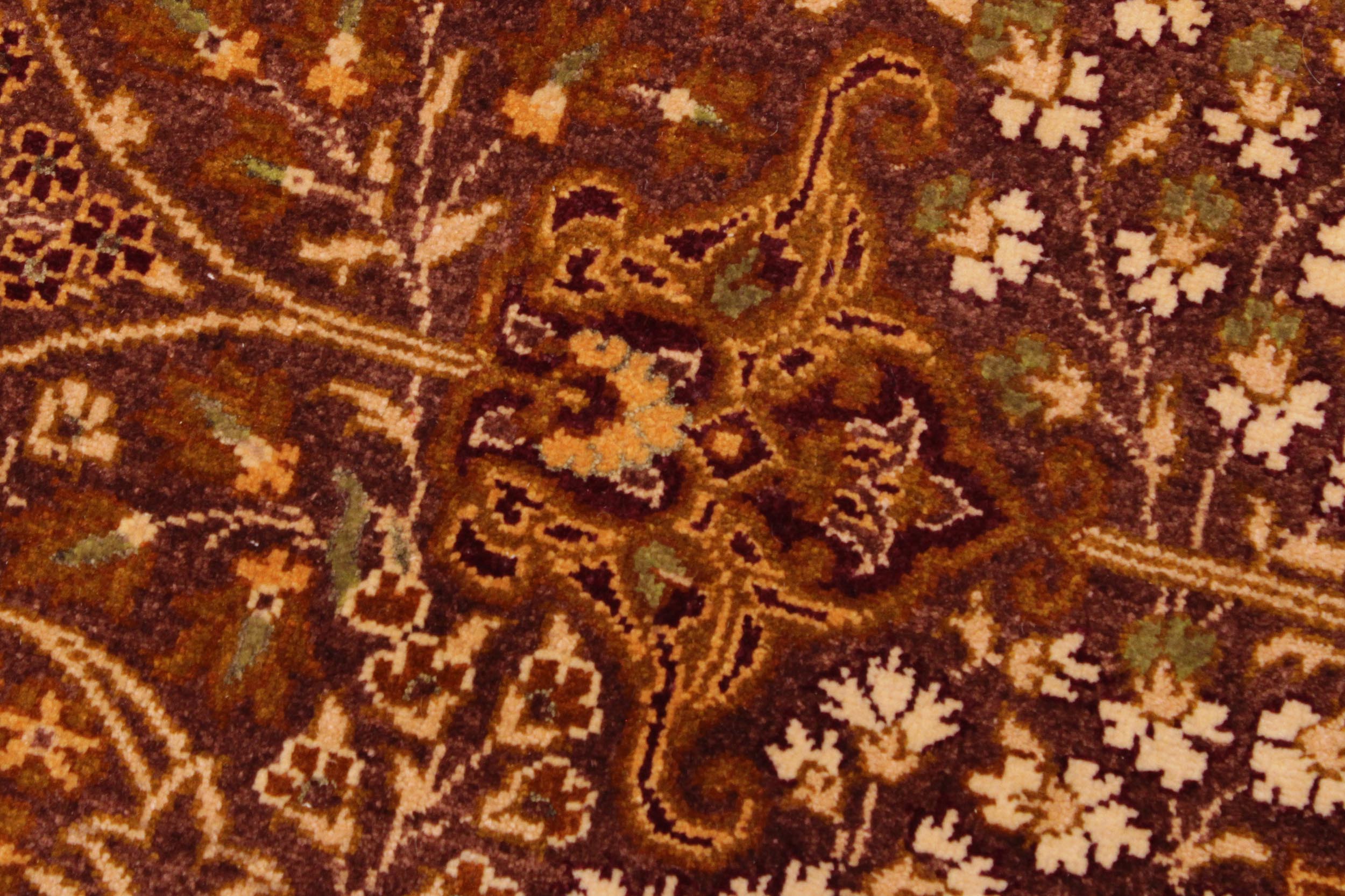 handmade Traditional Design Brown Lt. Tan Hand Knotted RECTANGLE 100% WOOL area rug 9' x 12'