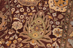 handmade Transitional  Brown Tan Hand Knotted RECTANGLE 100% WOOL area rug 9' x 12'