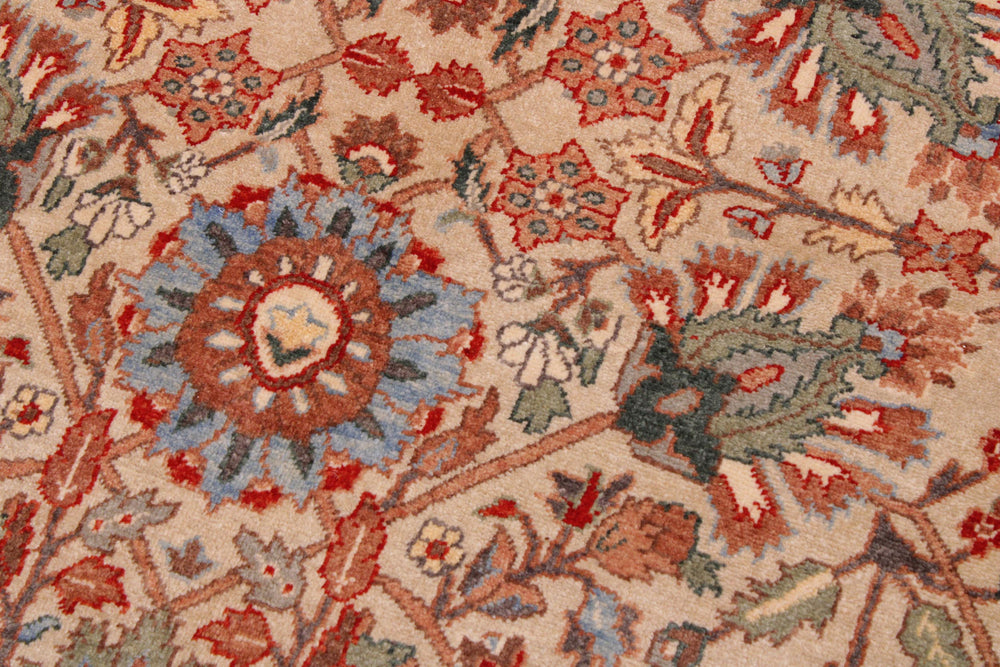 handmade Traditional Veg Dye Lt. Gray Tan Hand Knotted RECTANGLE 100% WOOL area rug 9' x 12'