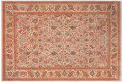 handmade Traditional Veg Dye Lt. Gray Tan Hand Knotted RECTANGLE 100% WOOL area rug 9' x 12'