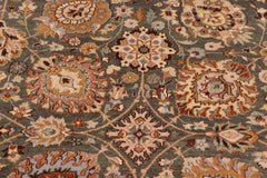 handmade Transitional Design Green Lt. Tan Hand Knotted RECTANGLE 100% WOOL area rug 9' x 12'
