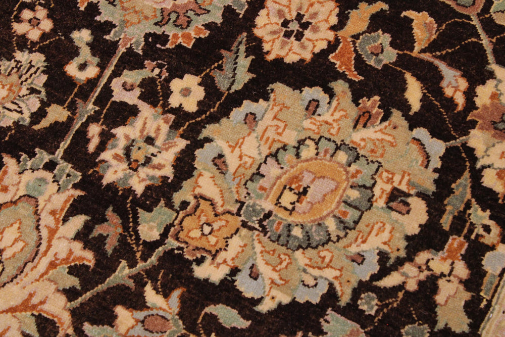 handmade Transitional Design Brown Tan Hand Knotted RECTANGLE 100% WOOL area rug 9' x 12'