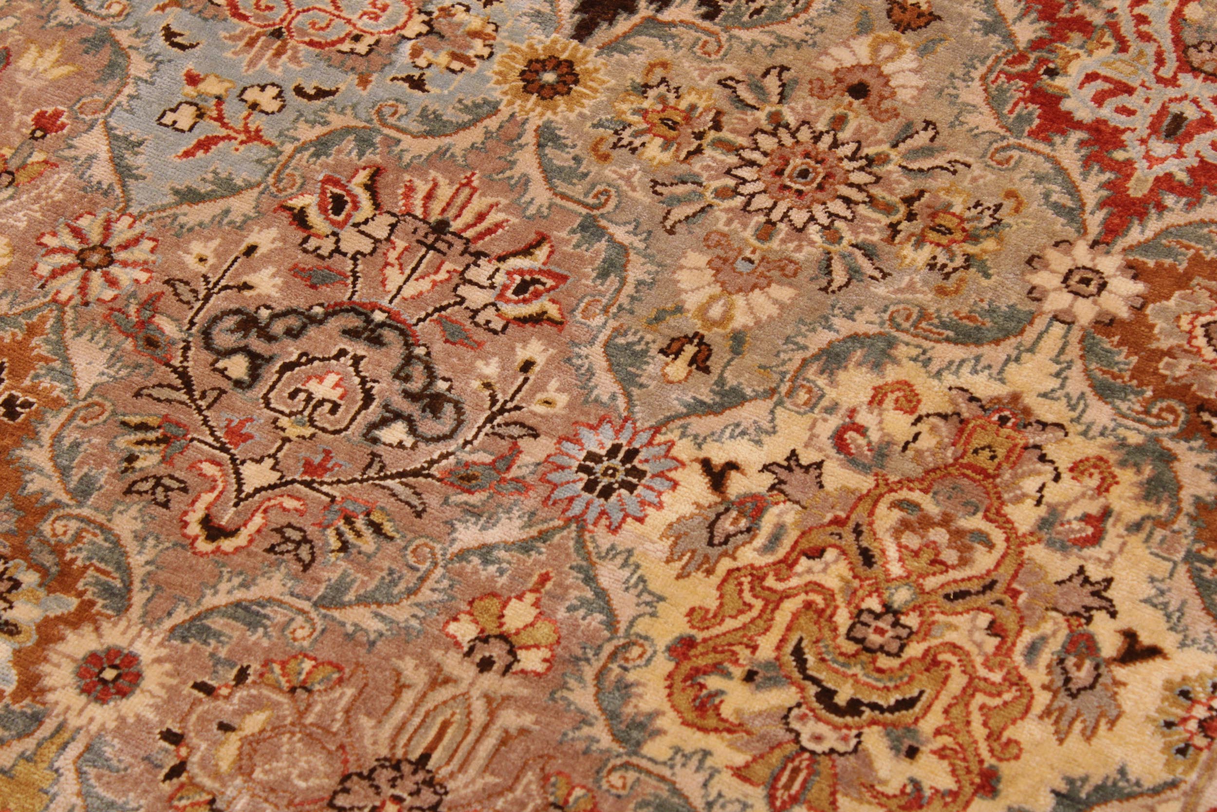 handmade Transitional Design Brown Multi Hand Knotted RECTANGLE 100% WOOL area rug 9' x 12'
