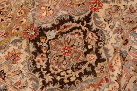 handmade Transitional Design Brown Multi Hand Knotted RECTANGLE 100% WOOL area rug 9' x 12'
