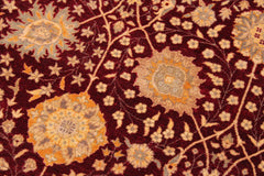 handmade Transitional Design Drk. Red Gold Hand Knotted RECTANGLE 100% WOOL area rug 9' x 12'