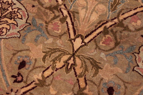 handmade Transitional Mujahid Gold Drk. Red Hand Knotted RECTANGLE 100% WOOL area rug 9x12