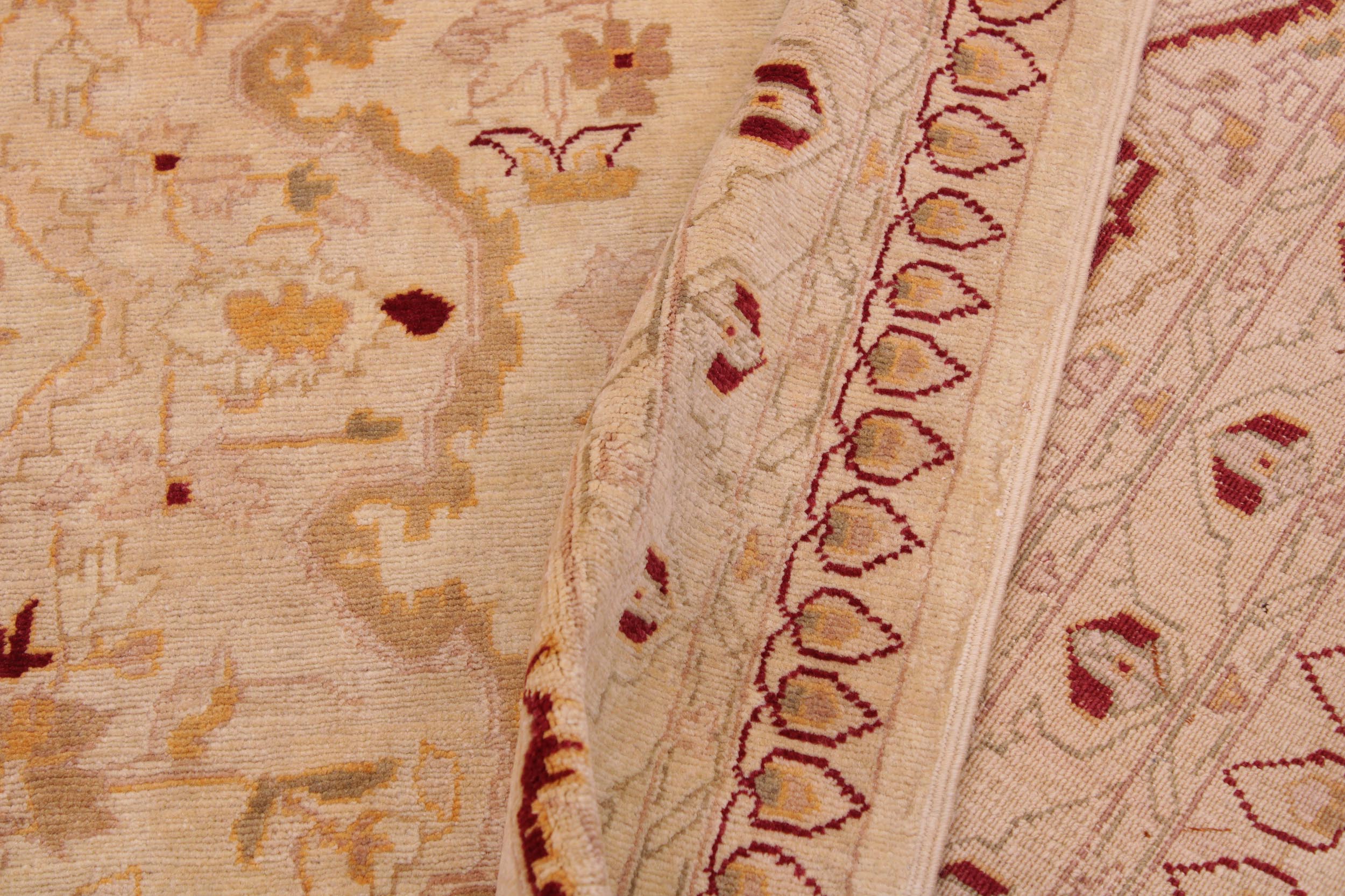 handmade Traditional Design Tan Tan Hand Knotted RECTANGLE 100% WOOL area rug 9' x 12'