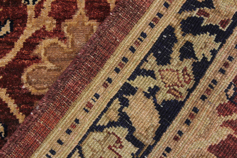 handmade Transitional Kafkaz Drk. Red Blue Hand Knotted RUNNER 100% WOOL area rug 3' x 12'